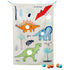 Dino doorway bean bag toss for kids with dinosaurs and bean bags