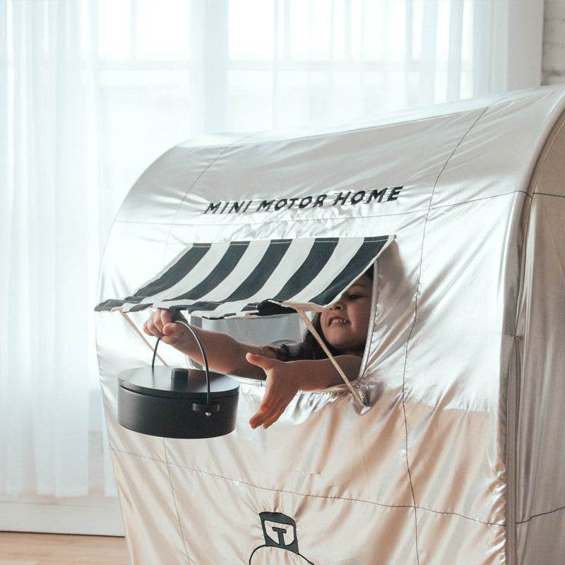 silver tent Wonder and Wise Silver Mini Motor Playhome